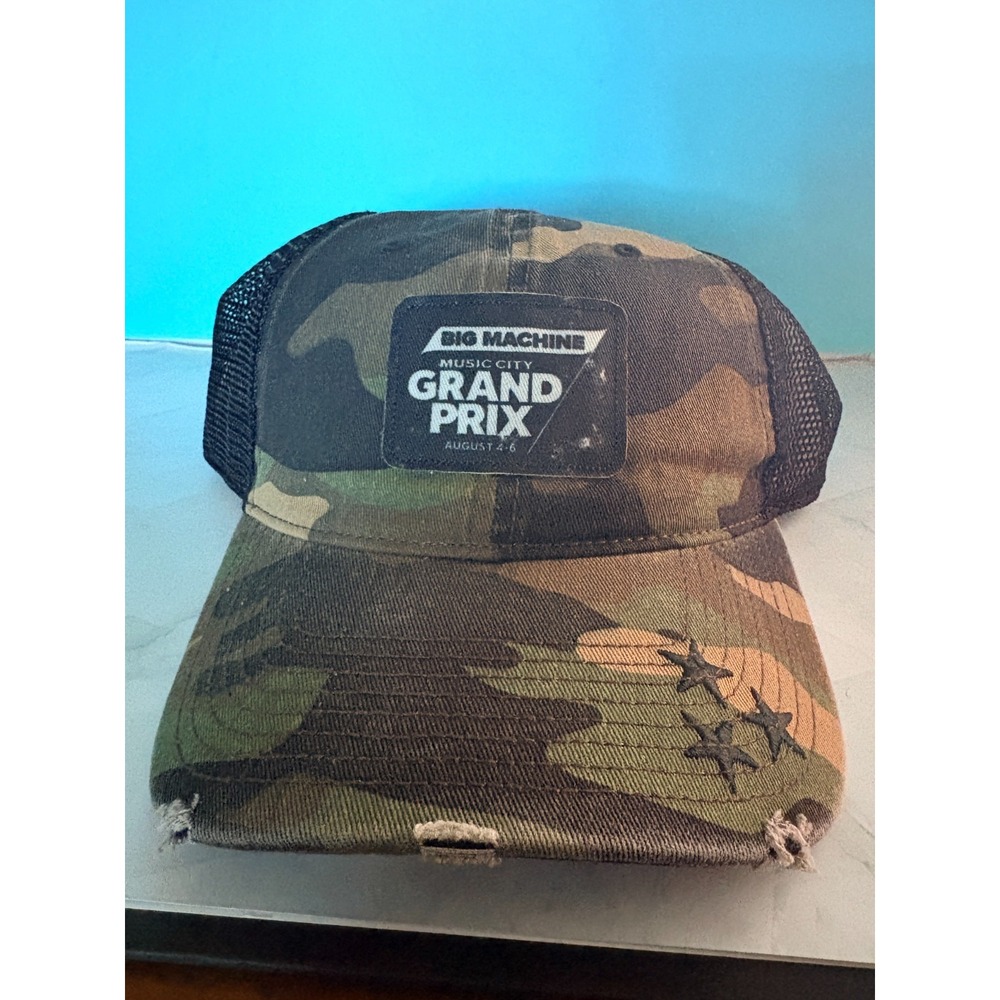 2023 Big Machine Music City Grand Prix Camo Trucker Snapback Hat IndyCar‎